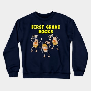 First Grade Rocks Crewneck Sweatshirt